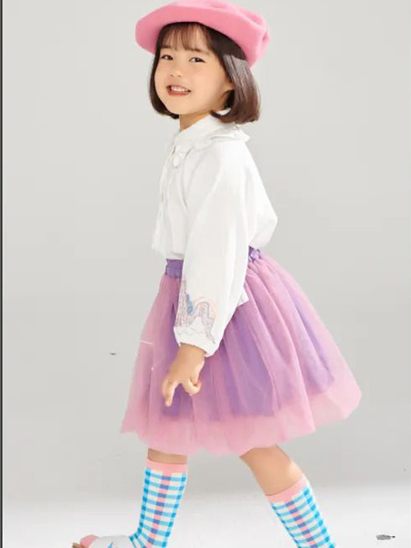 安米莉AMILRIS童装品牌2022夏季可爱甜美文艺小清新公主半身裙