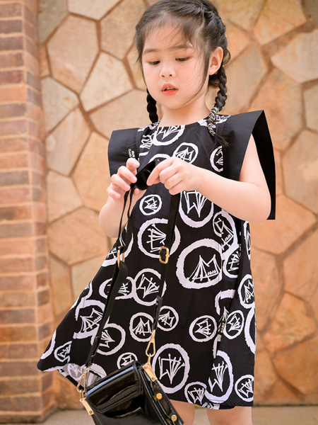 JOJO童装品牌2022夏季设计感潮酷个性潮流连衣裙