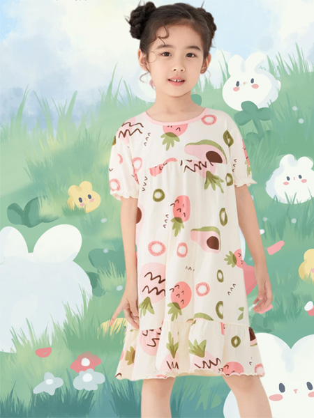 童装品牌2022夏季图案可爱甜美时尚居家服