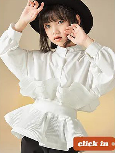 童装品牌2022秋季法式小香风简约的方收腰长袖