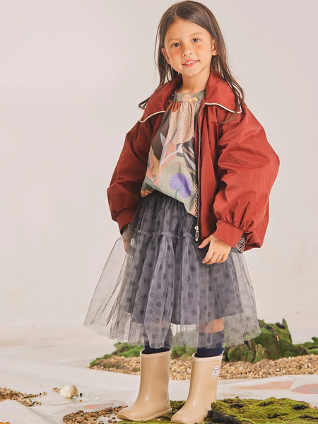 DC童装童装品牌2022秋季个性时尚复古文艺外套