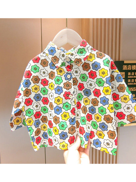 童装品牌2022夏季原宿风薄款宽松衬衫