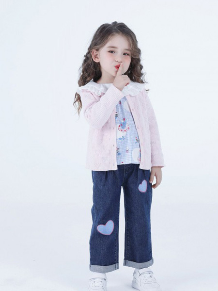 摩米 Mes amis童装品牌2022冬季公主长袖田园风粉色外套