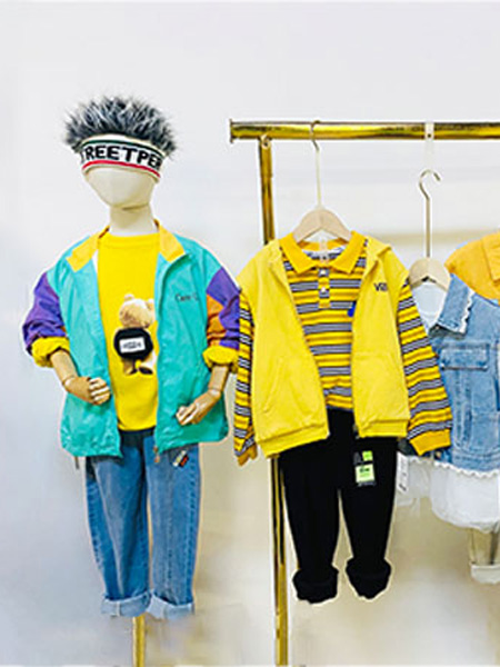 dishion的纯童装品牌2022冬季长袖拼接洋气外套