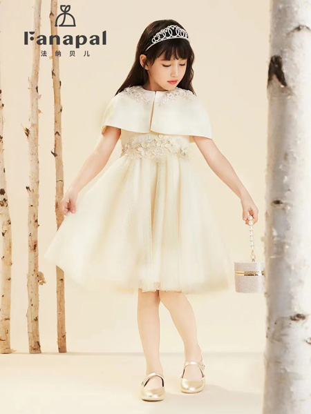 法纳贝儿童装品牌2022秋季韩版气质白雪公主裙