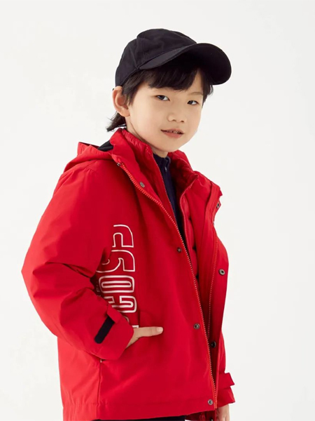 小猪班纳童装品牌2022秋季红色休闲外套