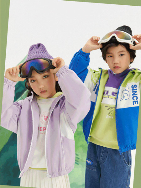 童装品牌2022秋季紫色宽松外套