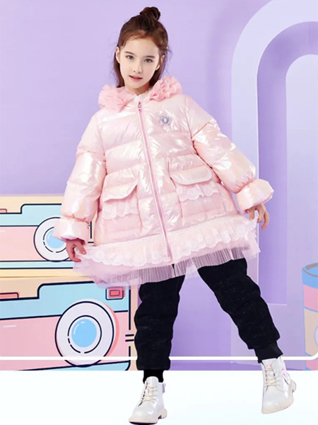 童装品牌2022秋季A字版型羽绒大衣