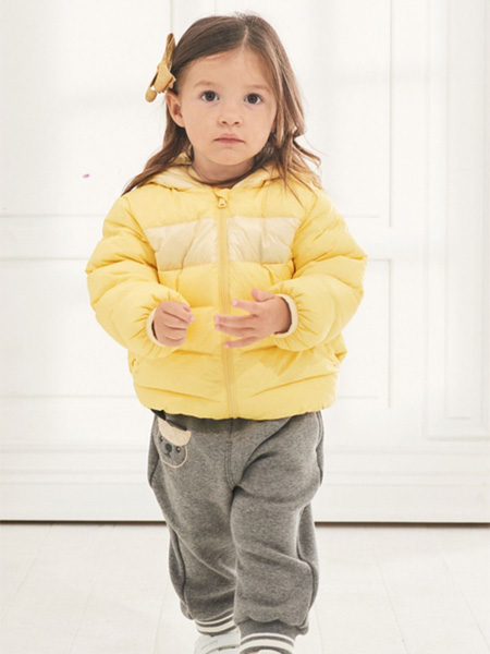 戴维贝拉童装品牌2022冬季童趣可爱羽绒面包服