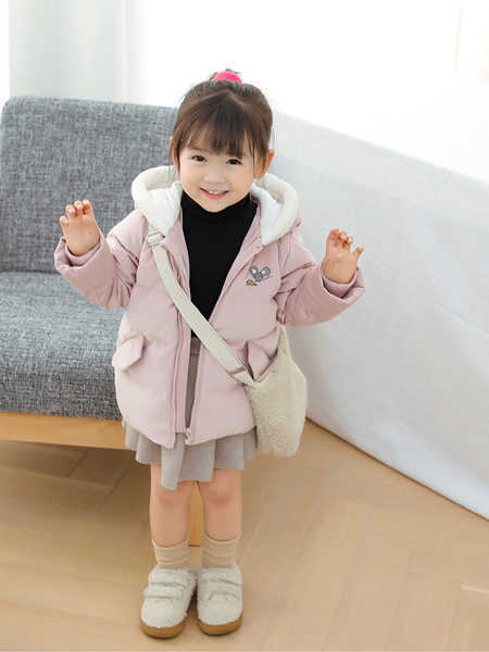 YUYBEIB羽婴贝贝童装品牌2022冬季甜美俏皮感羽绒大衣