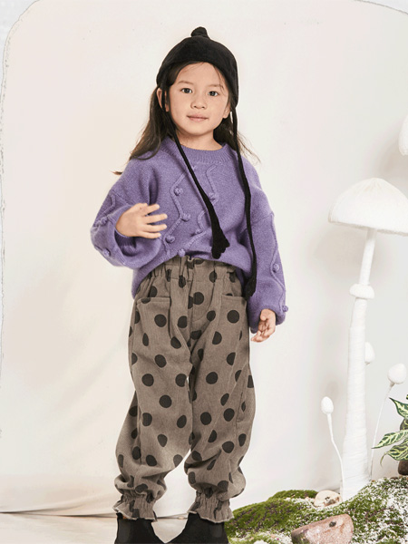 DC童装婴童用品2022冬季紫色保暖舒适上衣