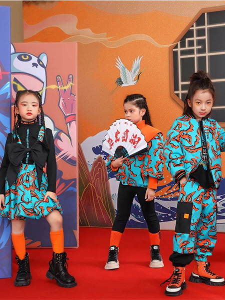 JOJO童装品牌2022冬季潮酷特色民族风套装