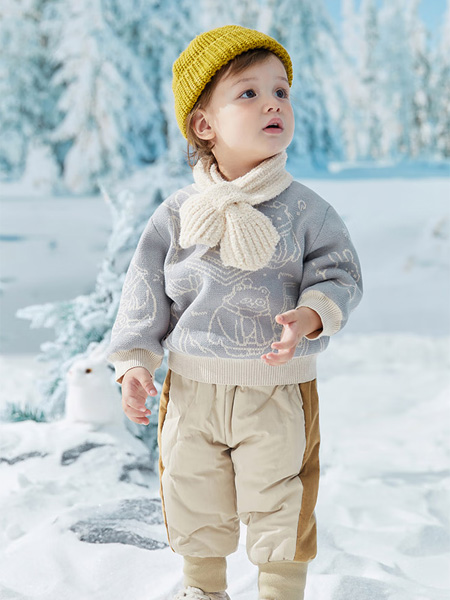 童装品牌2022冬季收束长裤