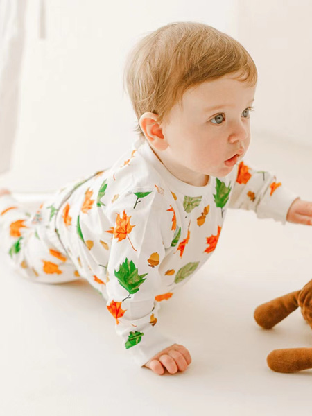 Qtools婴童用品2022冬季竹棉牛油果长袖长裤套装儿童家居服