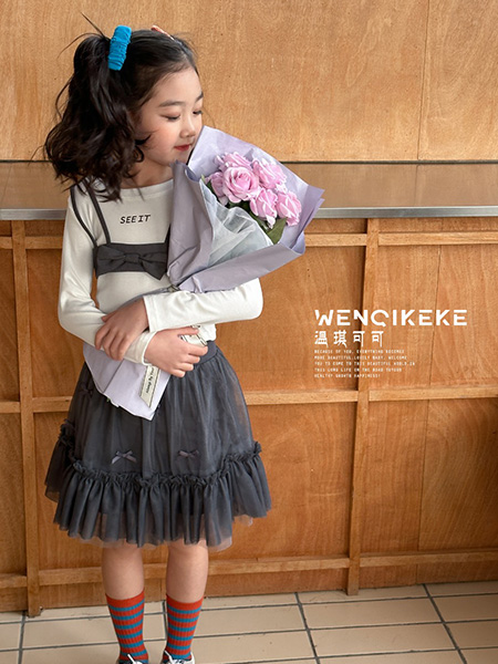 温琪可可童装品牌2023春夏套装蓬蓬裙