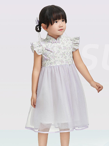 红蜻蜓儿童童装品牌2024春季甜美汉服连衣裙